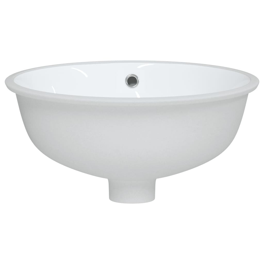 Bathroom Sink White 38.5x33.5x19 cm Oval Ceramic