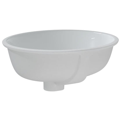 Bathroom Sink White 38.5x33.5x19 cm Oval Ceramic