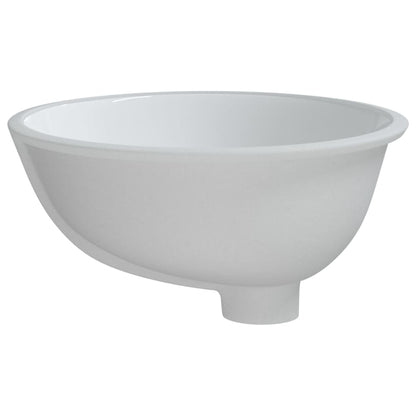 Bathroom Sink White 38.5x33.5x19 cm Oval Ceramic