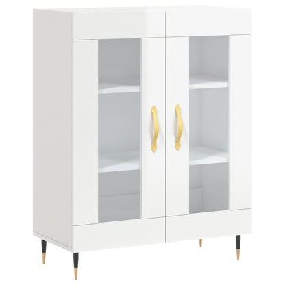 Sideboard High Gloss White 69.5x34x90 cm Engineered Wood