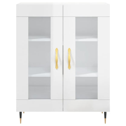 Sideboard High Gloss White 69.5x34x90 cm Engineered Wood