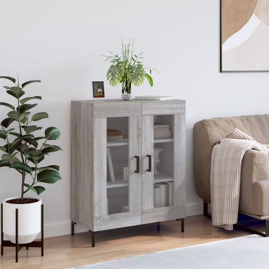 Sideboard Grey Sonoma 69.5x34x90 cm Engineered Wood