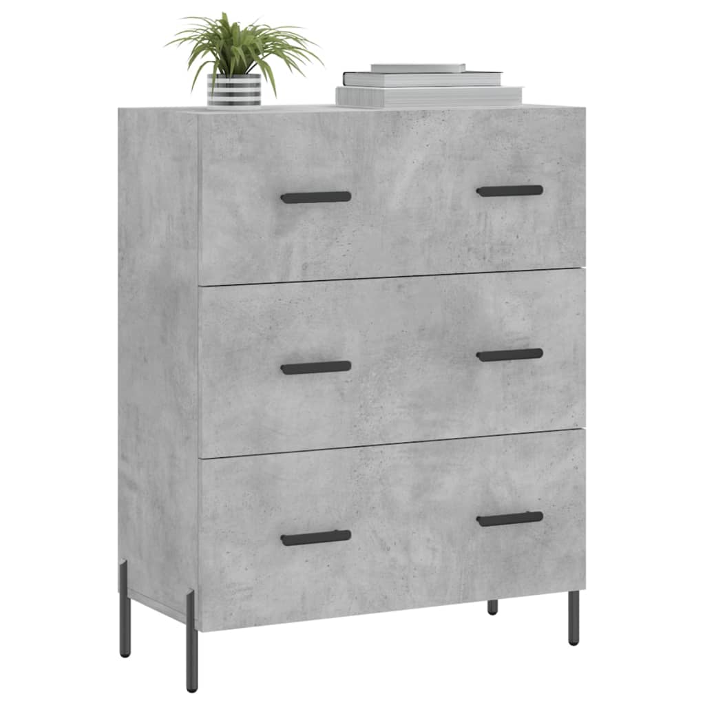 Sideboard Concrete Grey 69.5x34x90 cm Engineered Wood