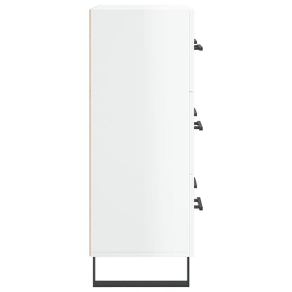 Sideboard High Gloss White 69.5x34x90 cm Engineered Wood