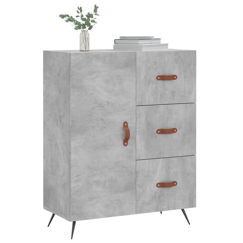 Sideboard Concrete Grey 69.5x34x90 cm Engineered Wood