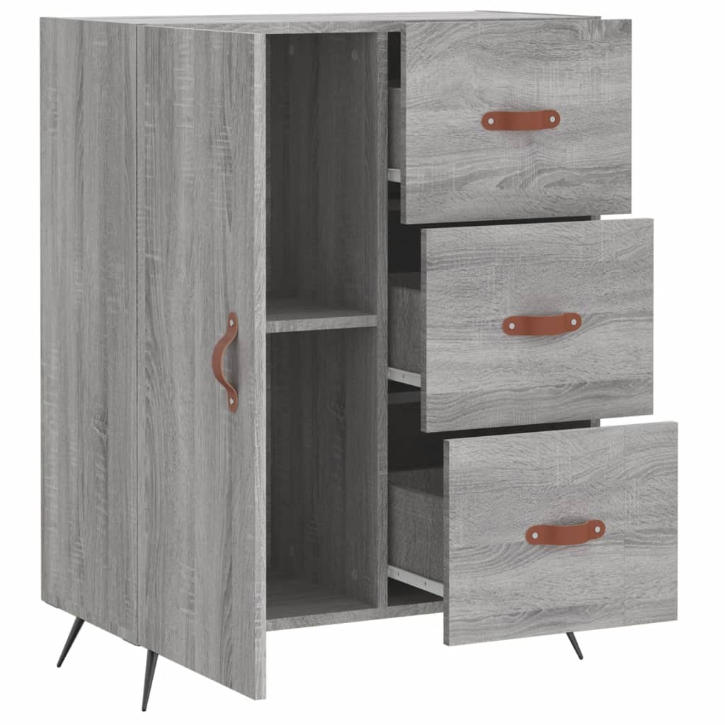 Sideboard Grey Sonoma 69.5x34x90 cm Engineered Wood
