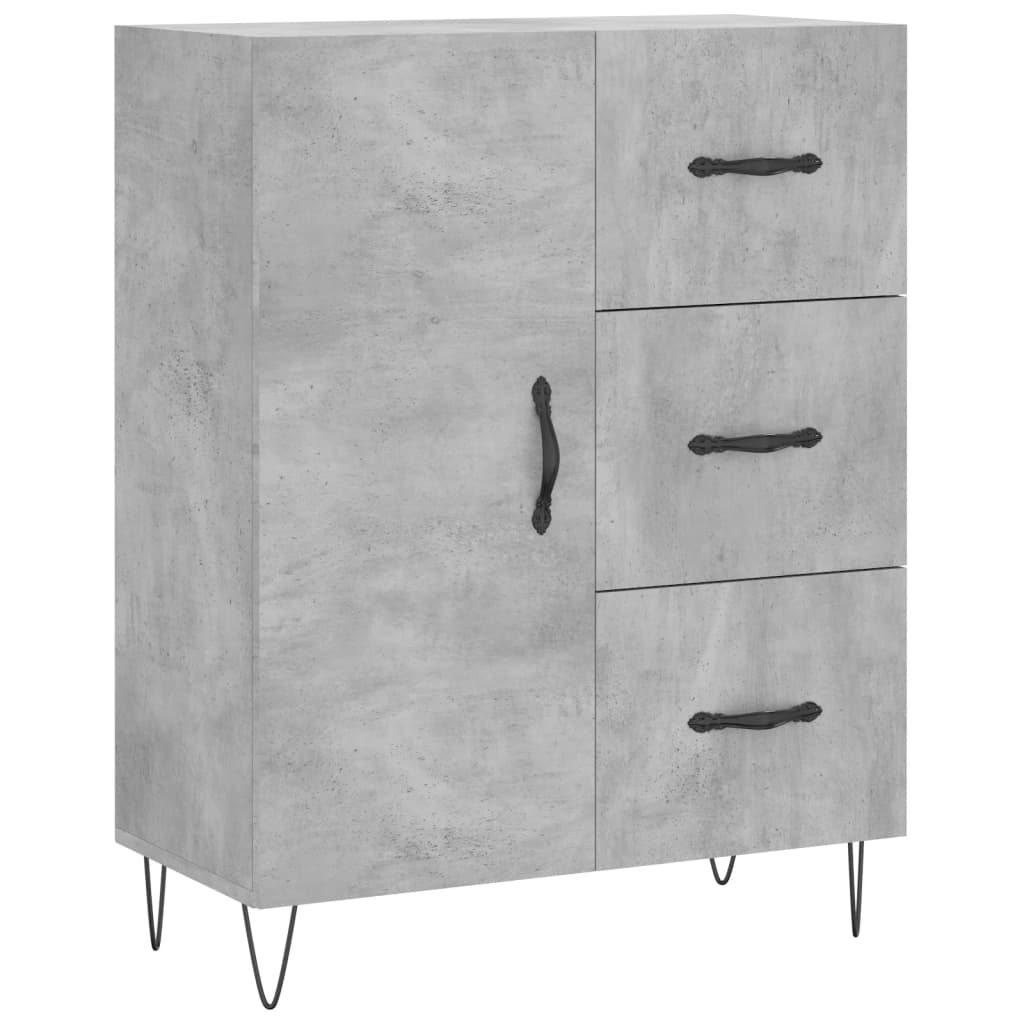 Sideboard Concrete Grey 69.5x34x90 cm Engineered Wood