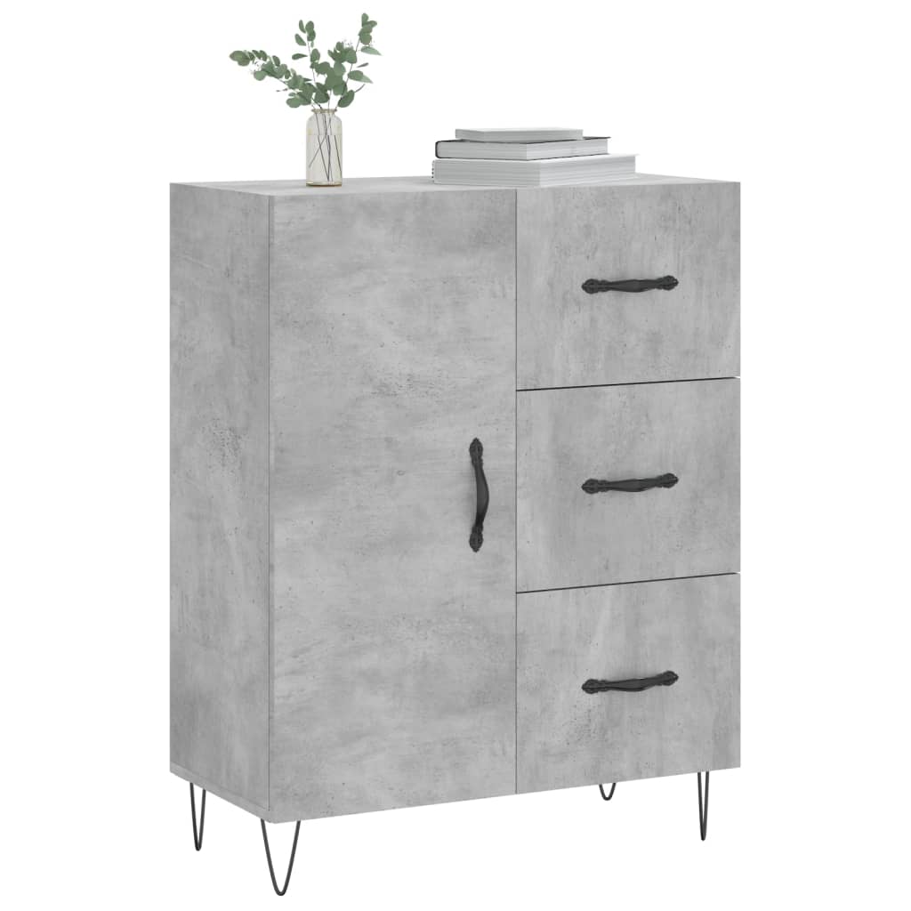 Sideboard Concrete Grey 69.5x34x90 cm Engineered Wood