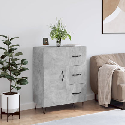 Sideboard Concrete Grey 69.5x34x90 cm Engineered Wood