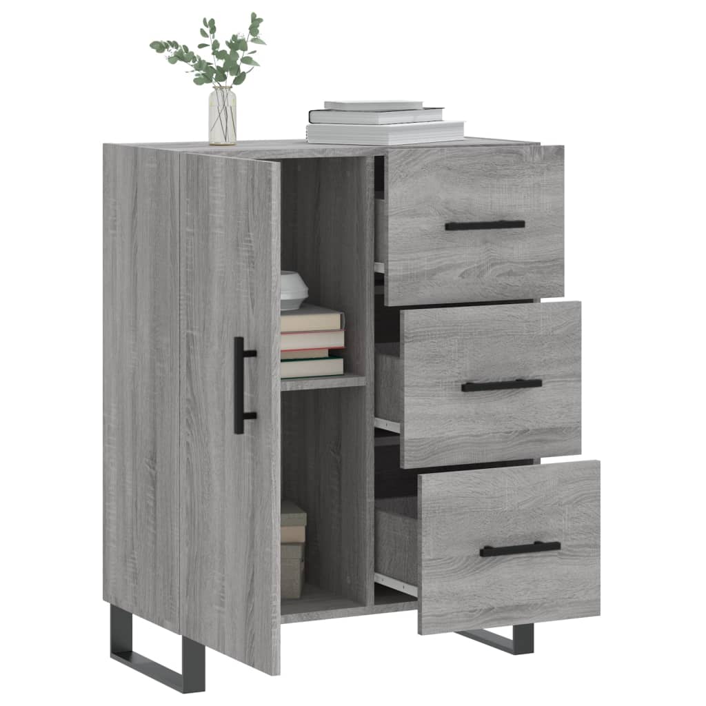 Sideboard Grey Sonoma 69.5x34x90 cm Engineered Wood