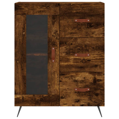 Sideboard Smoked Oak 69.5x34x90 cm Engineered Wood