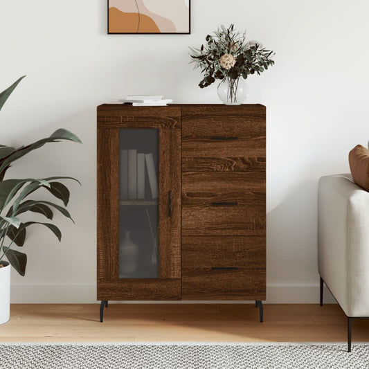 Sideboard Brown Oak 69.5x34x90 cm Engineered Wood