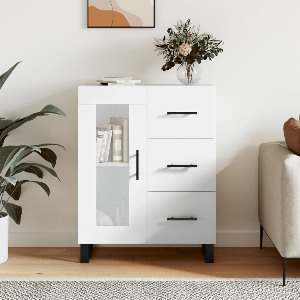 Sideboard White 69.5x34x90 cm Engineered Wood