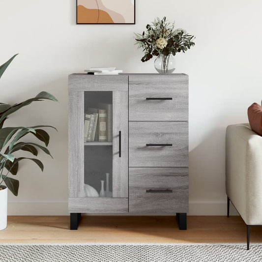 Sideboard Grey Sonoma 69.5x34x90 cm Engineered Wood