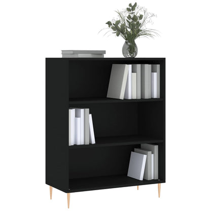 Bookcase Black 69.5x32.5x90 cm Engineered Wood