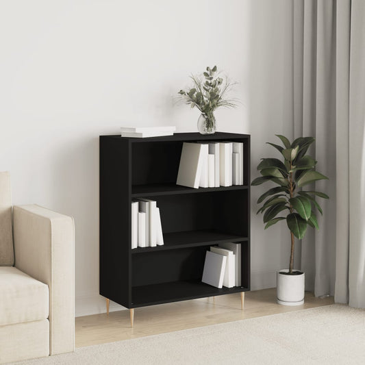 Bookcase Black 69.5x32.5x90 cm Engineered Wood