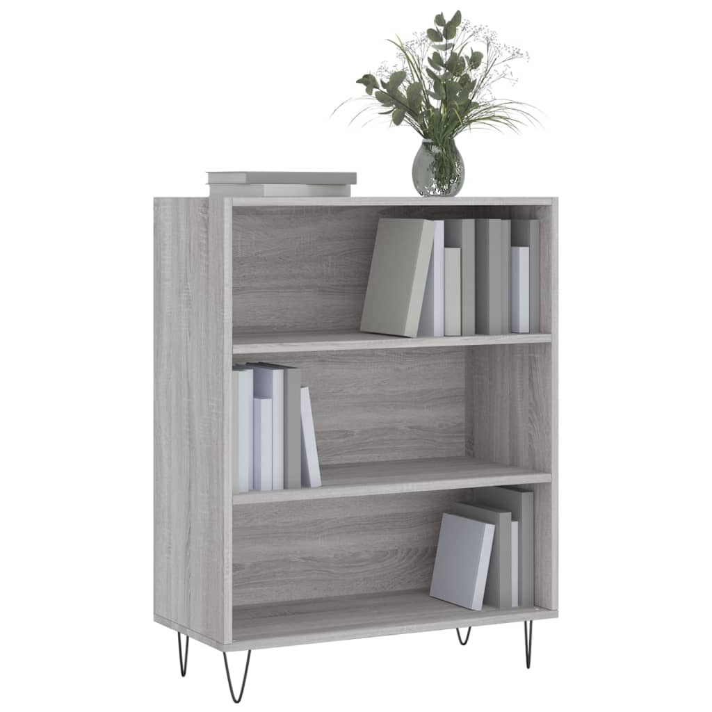 Bookcase Grey Sonoma 69.5x32.5x90 cm Engineered Wood