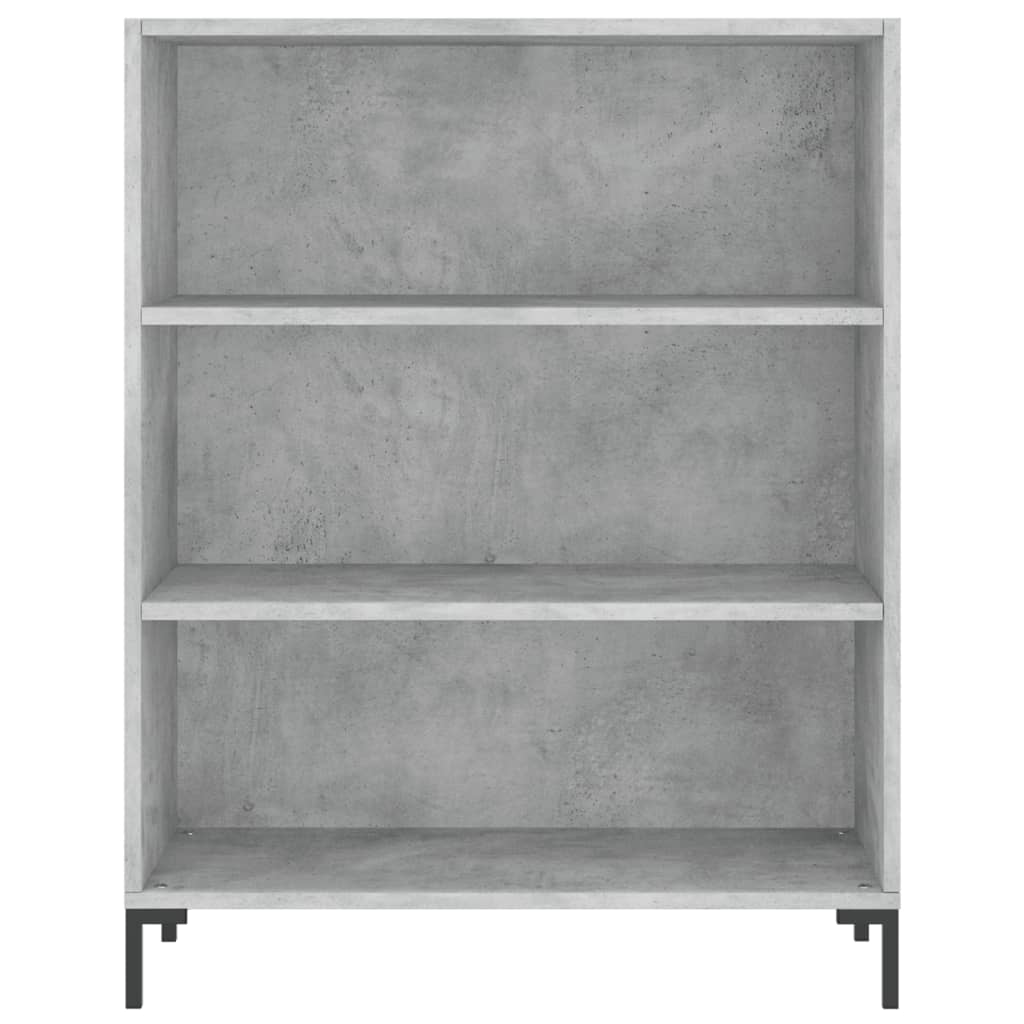 Bookcase Concrete Grey 69.5x32.5x90 cm Engineered Wood