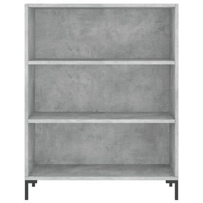 Bookcase Concrete Grey 69.5x32.5x90 cm Engineered Wood