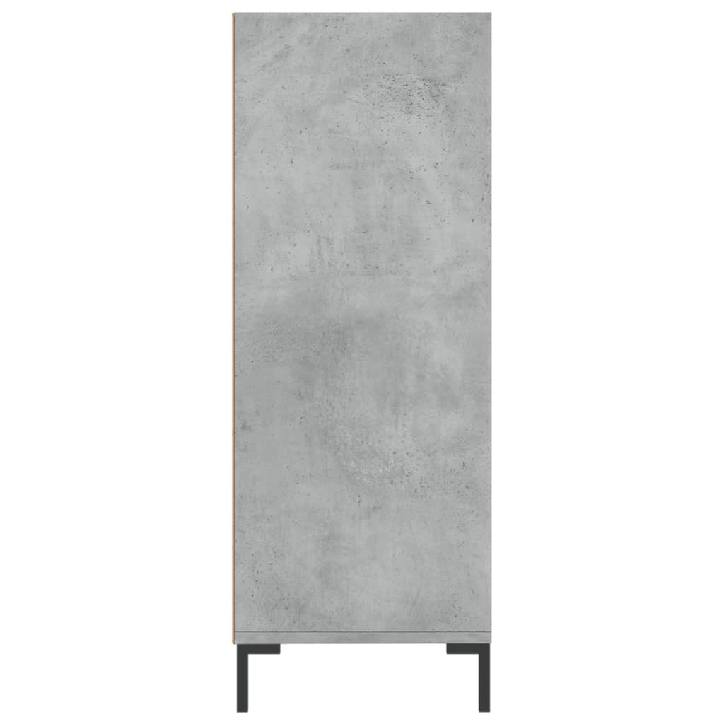 Bookcase Concrete Grey 69.5x32.5x90 cm Engineered Wood