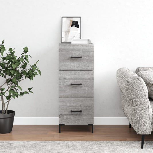 Sideboard Grey Sonoma 34.5x34x90 cm Engineered Wood