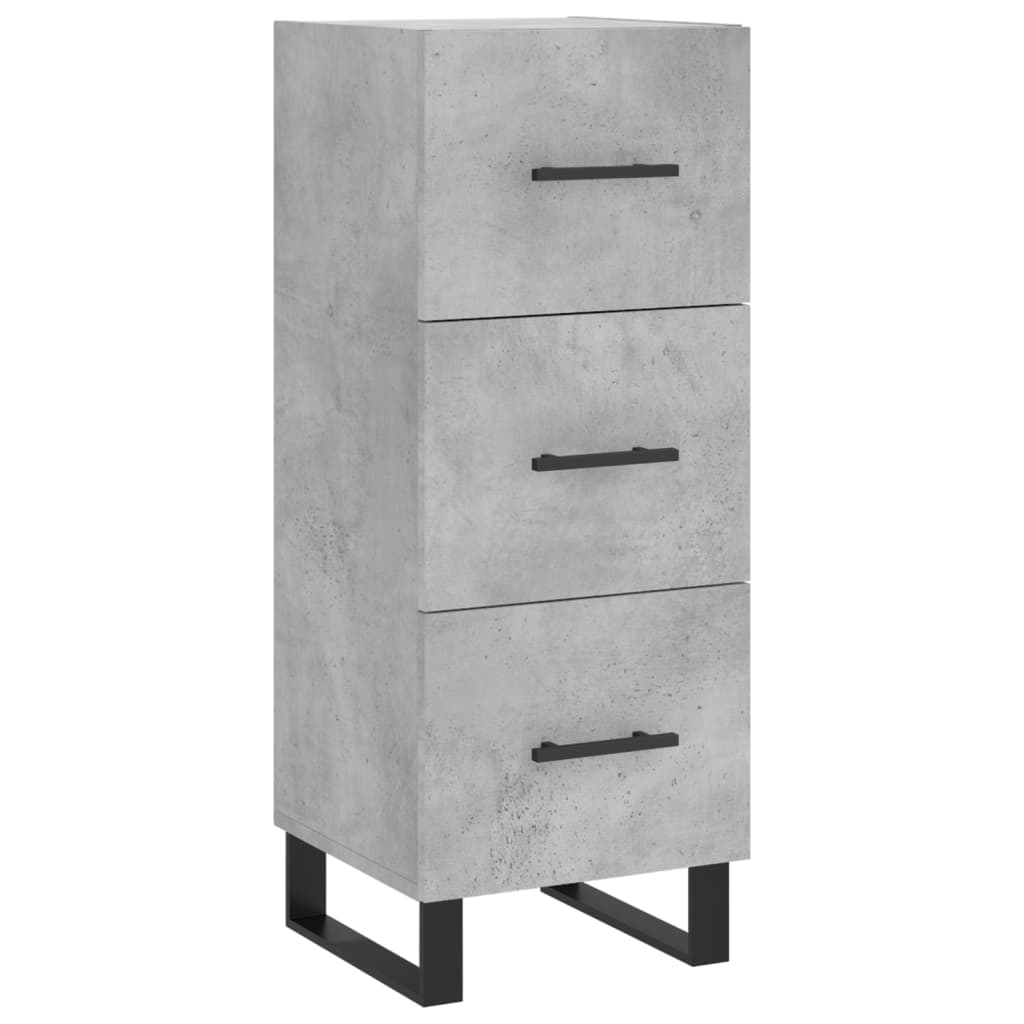 Sideboard Concrete Grey 34.5x34x90 cm Engineered Wood