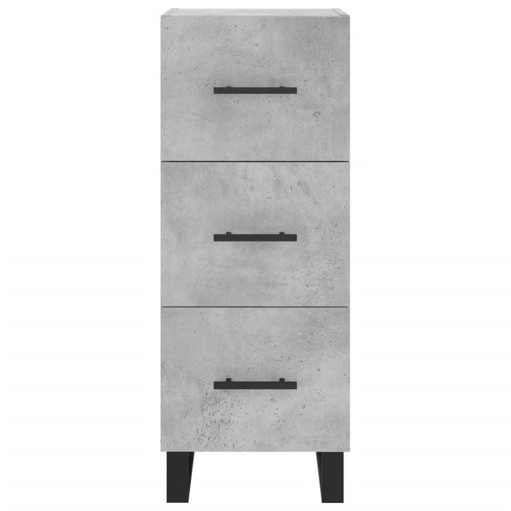 Sideboard Concrete Grey 34.5x34x90 cm Engineered Wood