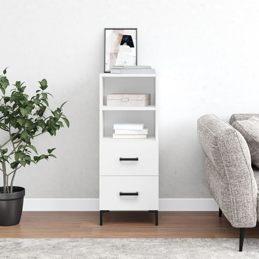 Sideboard White 34.5x34x90 cm Engineered Wood