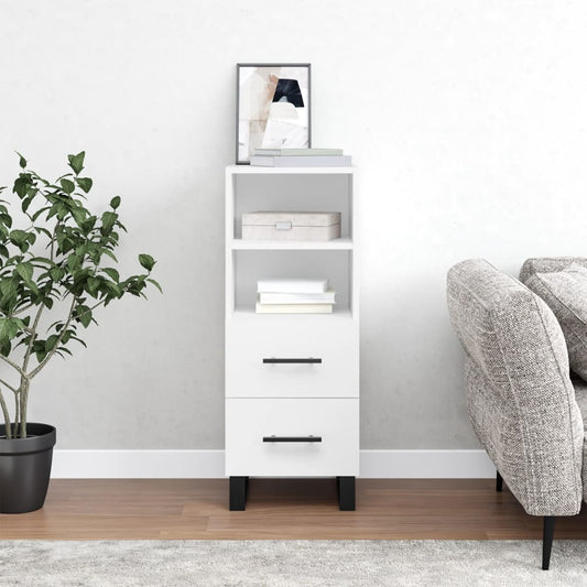 Sideboard White 34.5x34x90 cm Engineered Wood