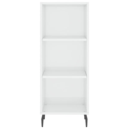 Sideboard High Gloss White 34.5x32.5x90 cm Engineered Wood