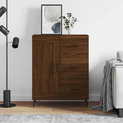 Sideboard Brown Oak 69.5x34x90 cm Engineered Wood