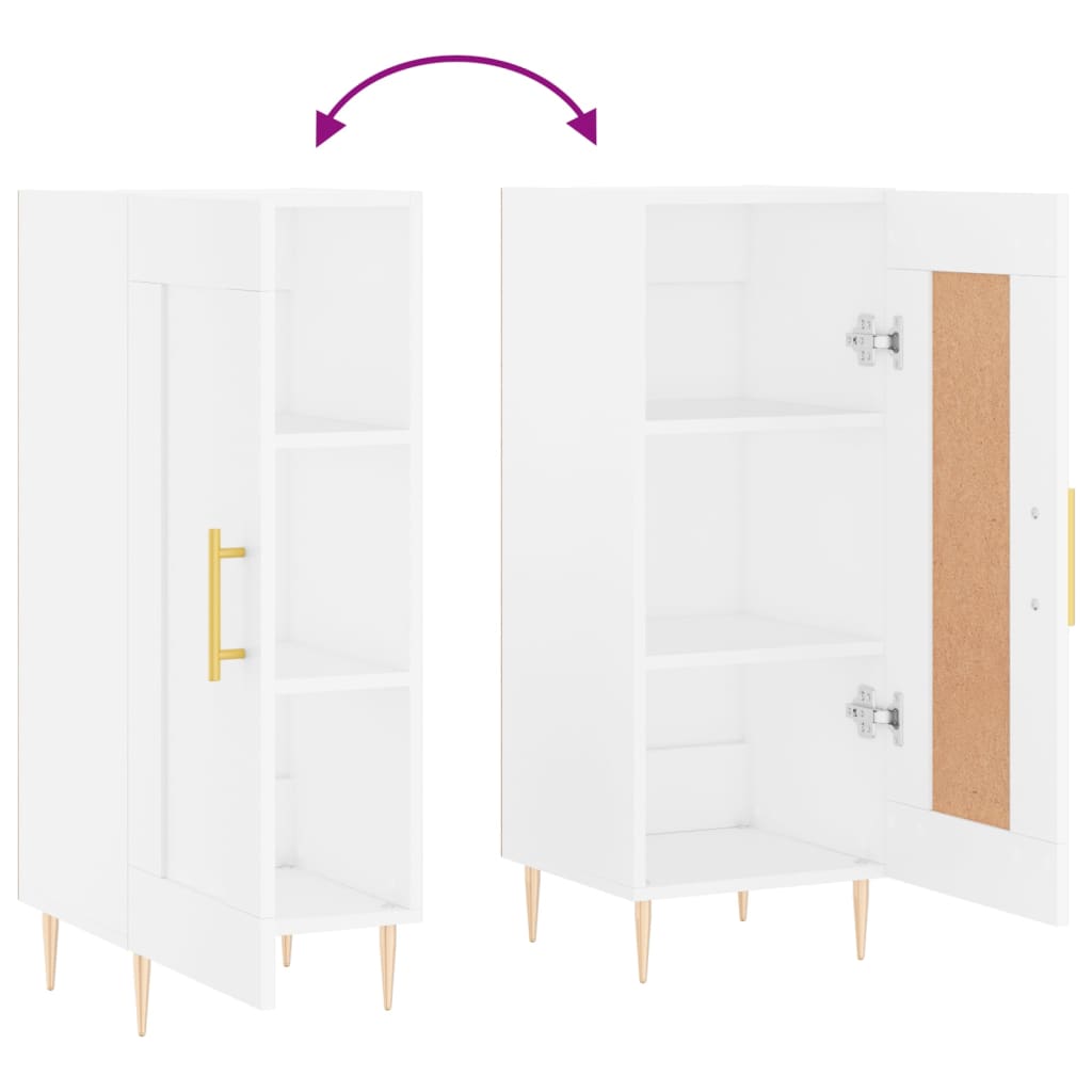 Sideboard White 34.5x34x90 cm Engineered Wood