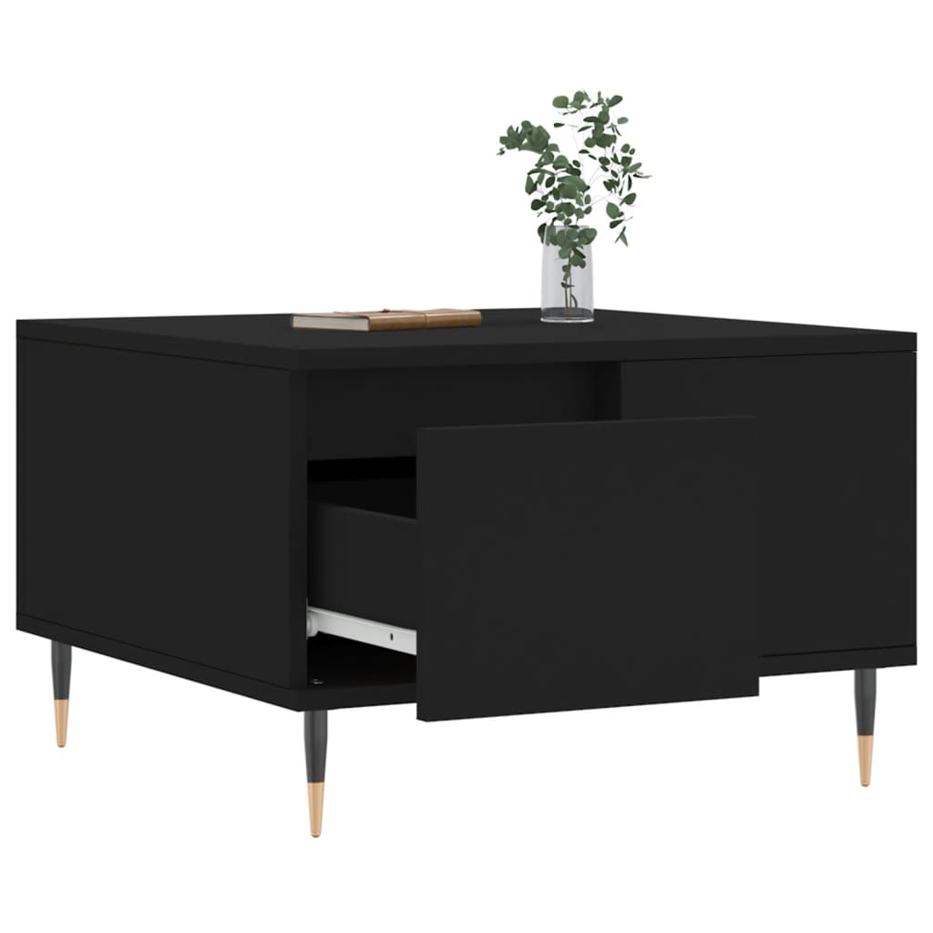 Coffee Table Black 55x55x36.5 cm Engineered Wood