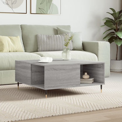 Coffee Table Grey Sonoma 80x80x36.5 cm Engineered Wood