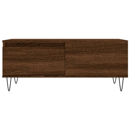 Coffee Table Brown Oak 90x50x36.5 cm Engineered Wood