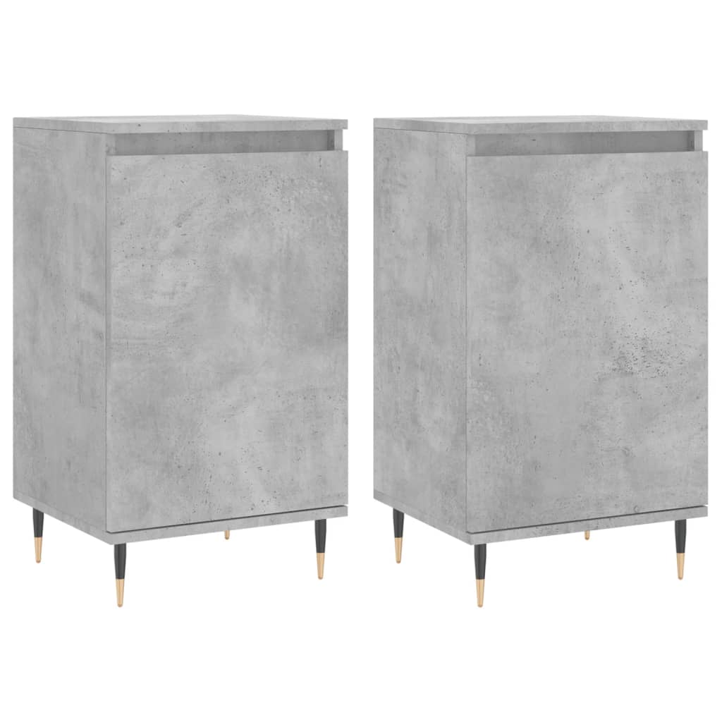 Sideboards 2 pcs Concrete Grey 40x35x70 cm Engineered Wood