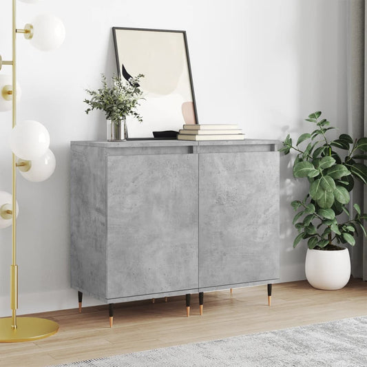 Sideboards 2 pcs Concrete Grey 40x35x70 cm Engineered Wood