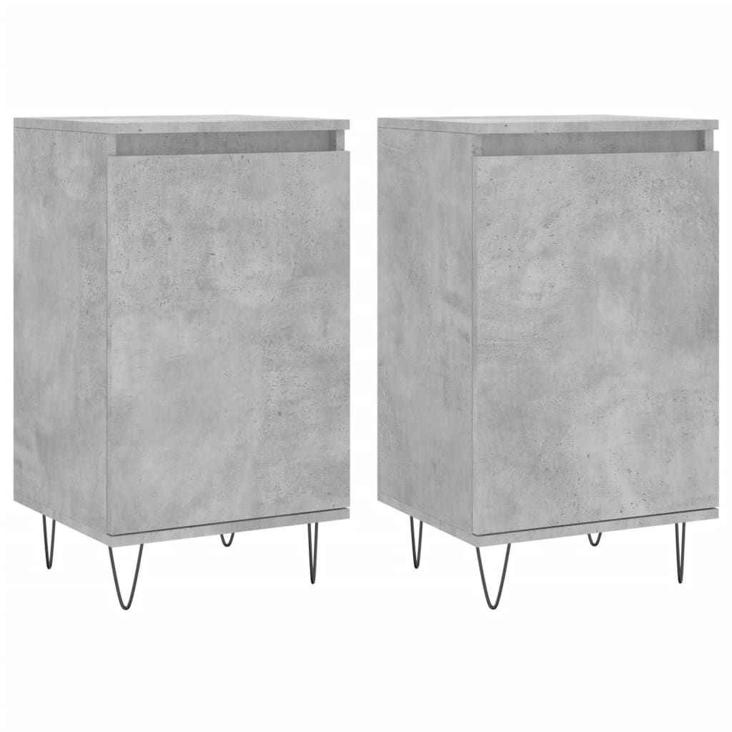 Sideboards 2 pcs Concrete Grey 40x35x70 cm Engineered Wood