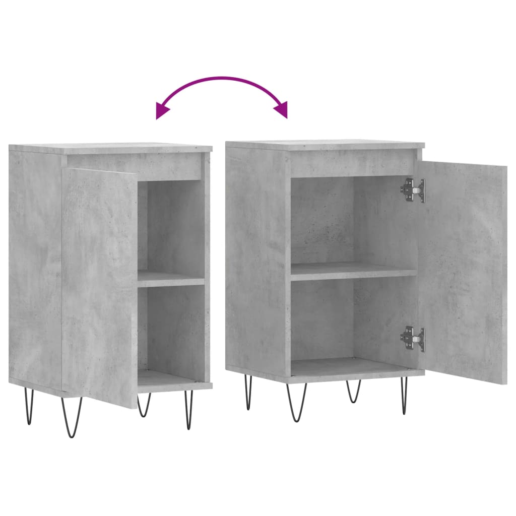 Sideboards 2 pcs Concrete Grey 40x35x70 cm Engineered Wood