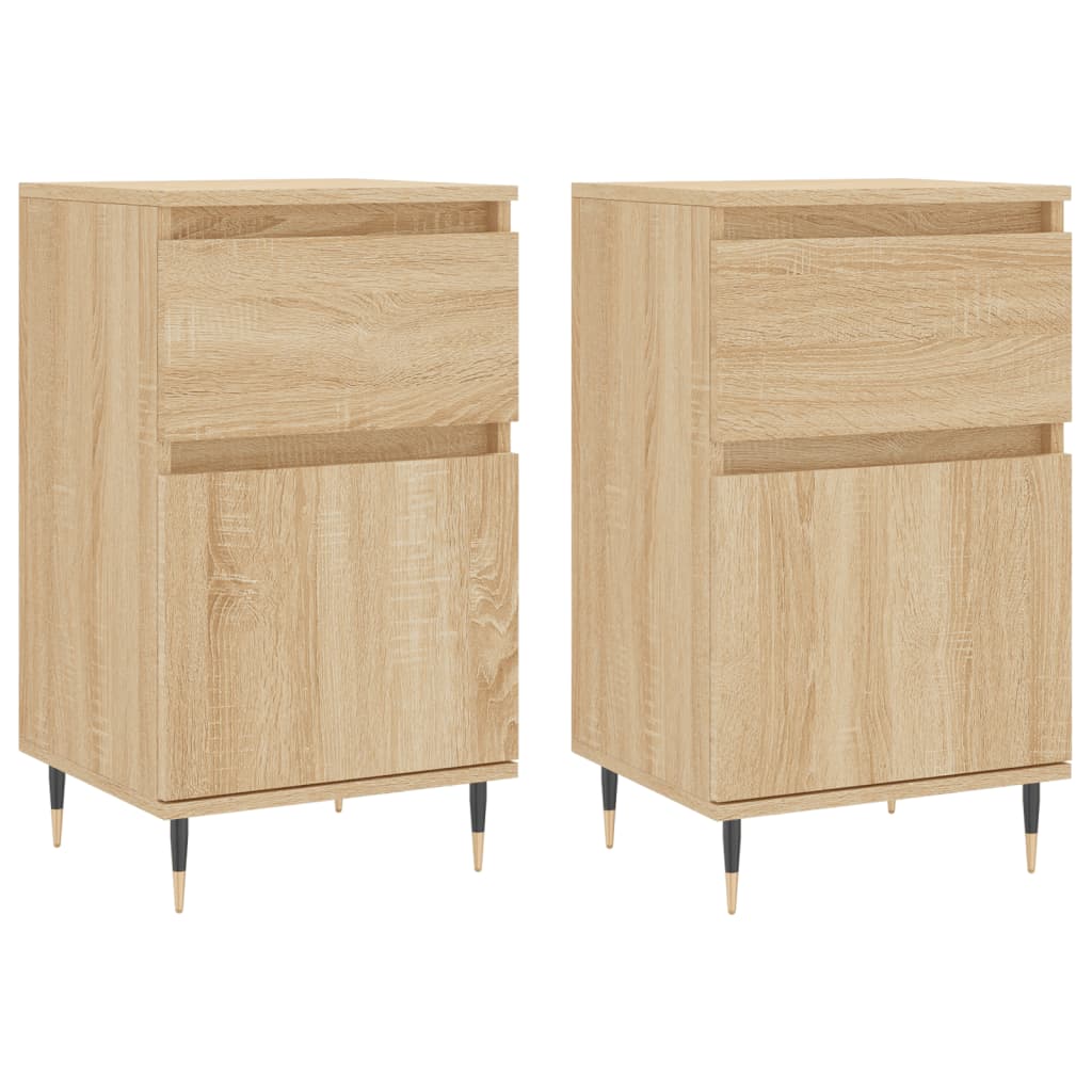 Sideboards 2 pcs Sonoma Oak 40x35x70 cm Engineered Wood