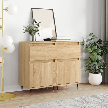 Sideboards 2 pcs Sonoma Oak 40x35x70 cm Engineered Wood