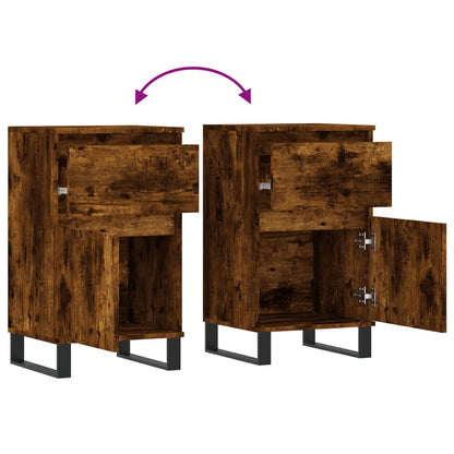 Sideboards 2 pcs Smoked Oak 40x35x70 cm Engineered Wood