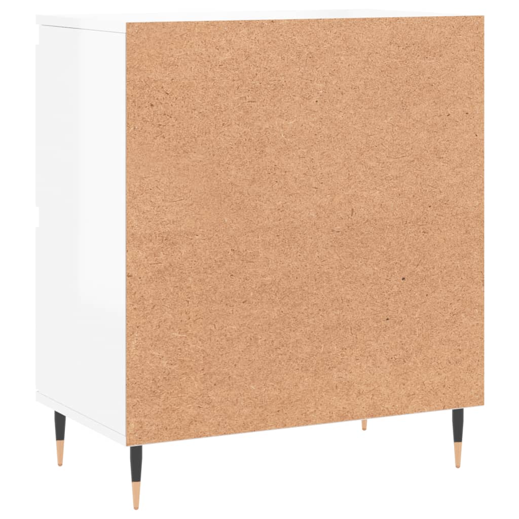 Sideboard High Gloss White 60x35x70 cm Engineered Wood