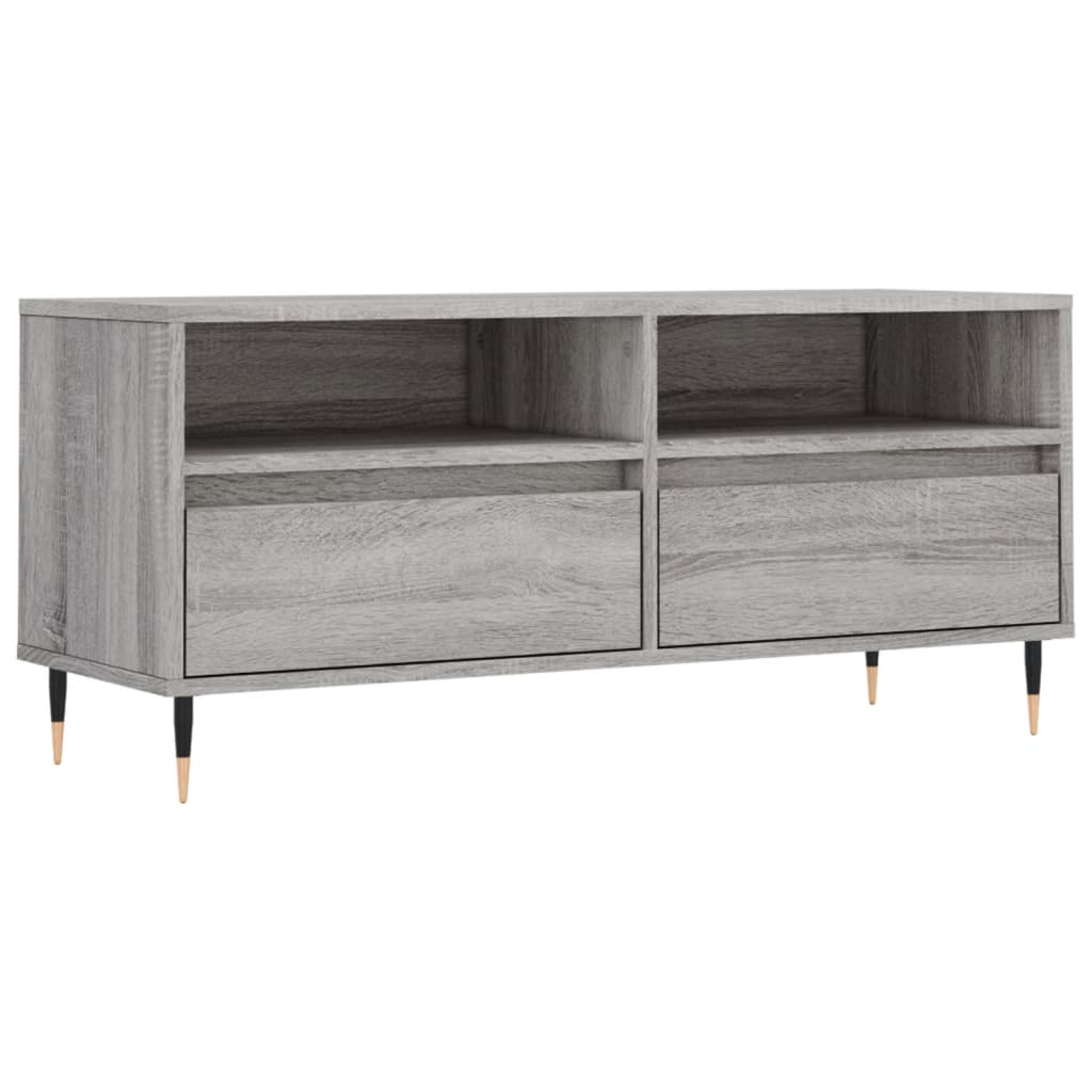 TV Cabinet Grey Sonoma 100x34.5x44.5 cm Engineered Wood