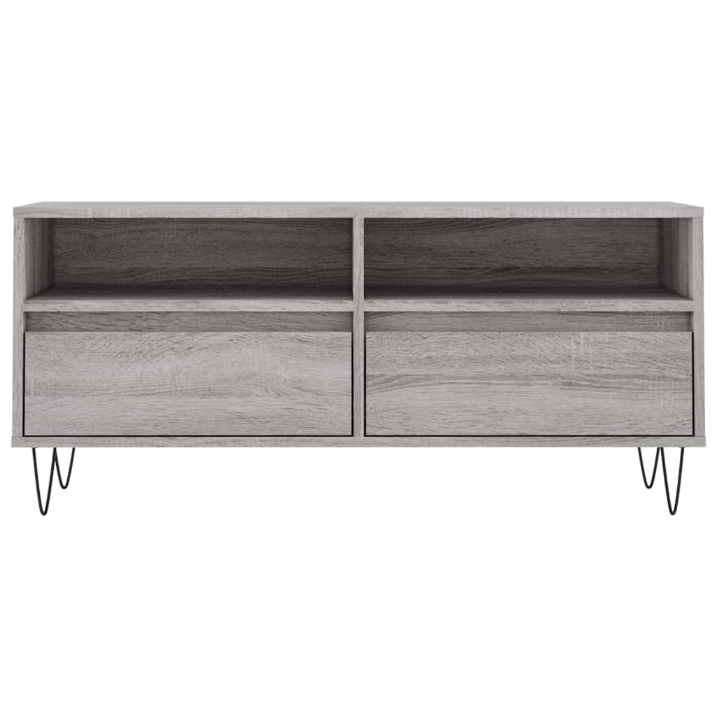 TV Cabinet Grey Sonoma 100x34.5x44.5 cm Engineered Wood