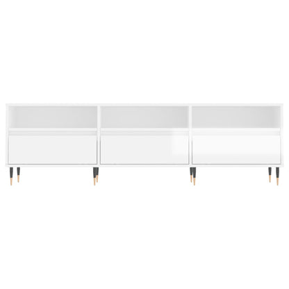 TV Cabinet High Gloss White 150x30x44.5 cm Engineered Wood