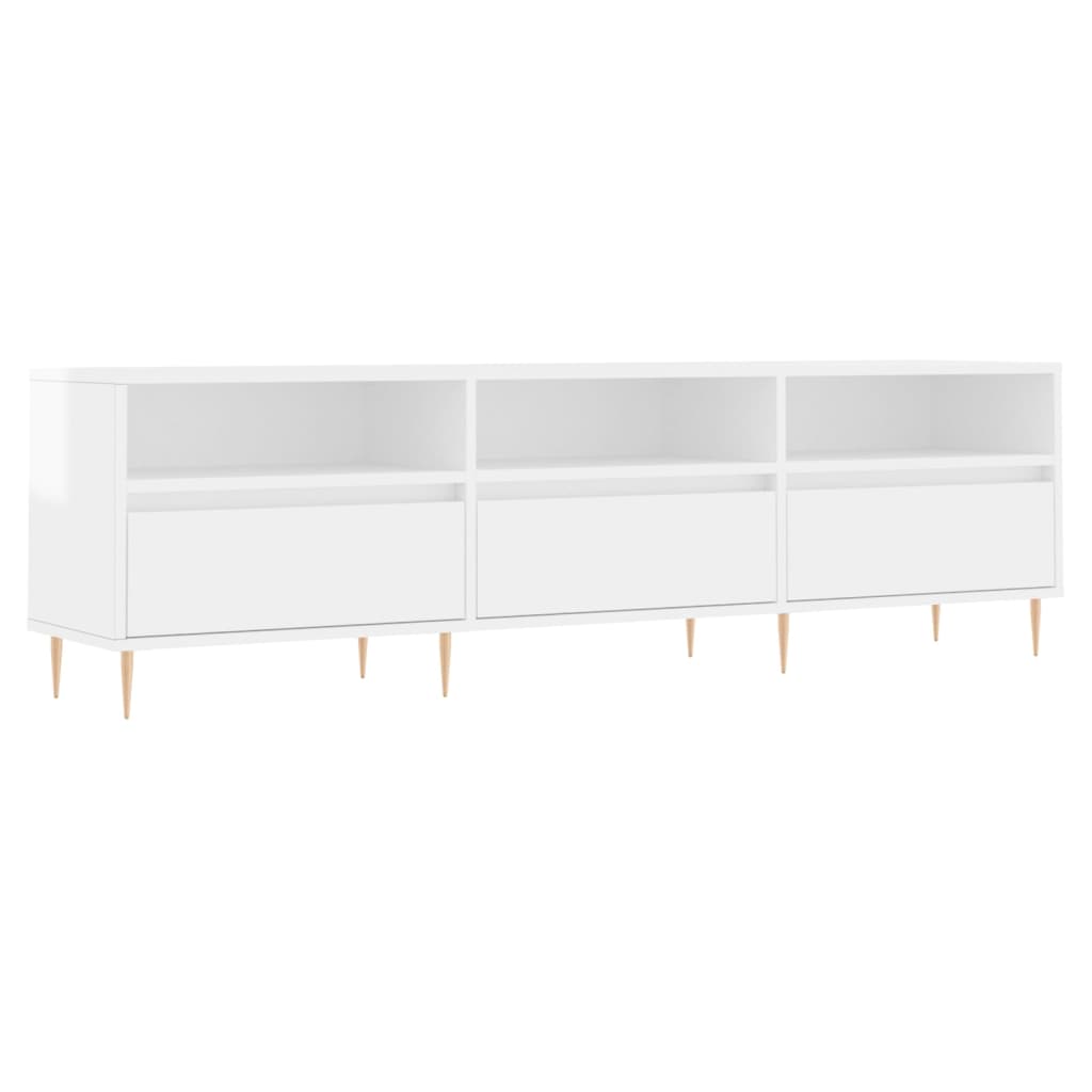 TV Cabinet High Gloss White 150x30x44.5 cm Engineered Wood