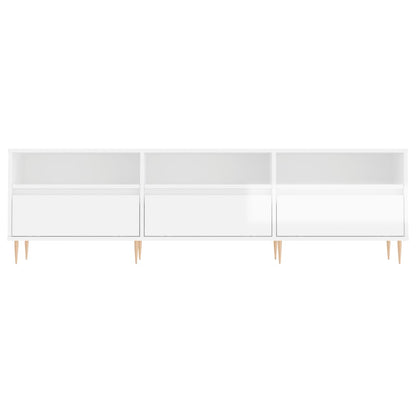 TV Cabinet High Gloss White 150x30x44.5 cm Engineered Wood