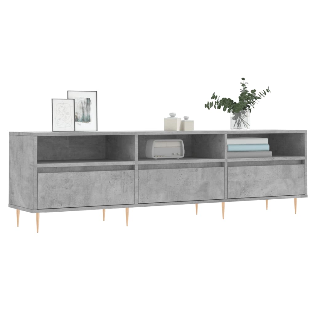 TV Cabinet Concrete Grey 150x30x44.5 cm Engineered Wood