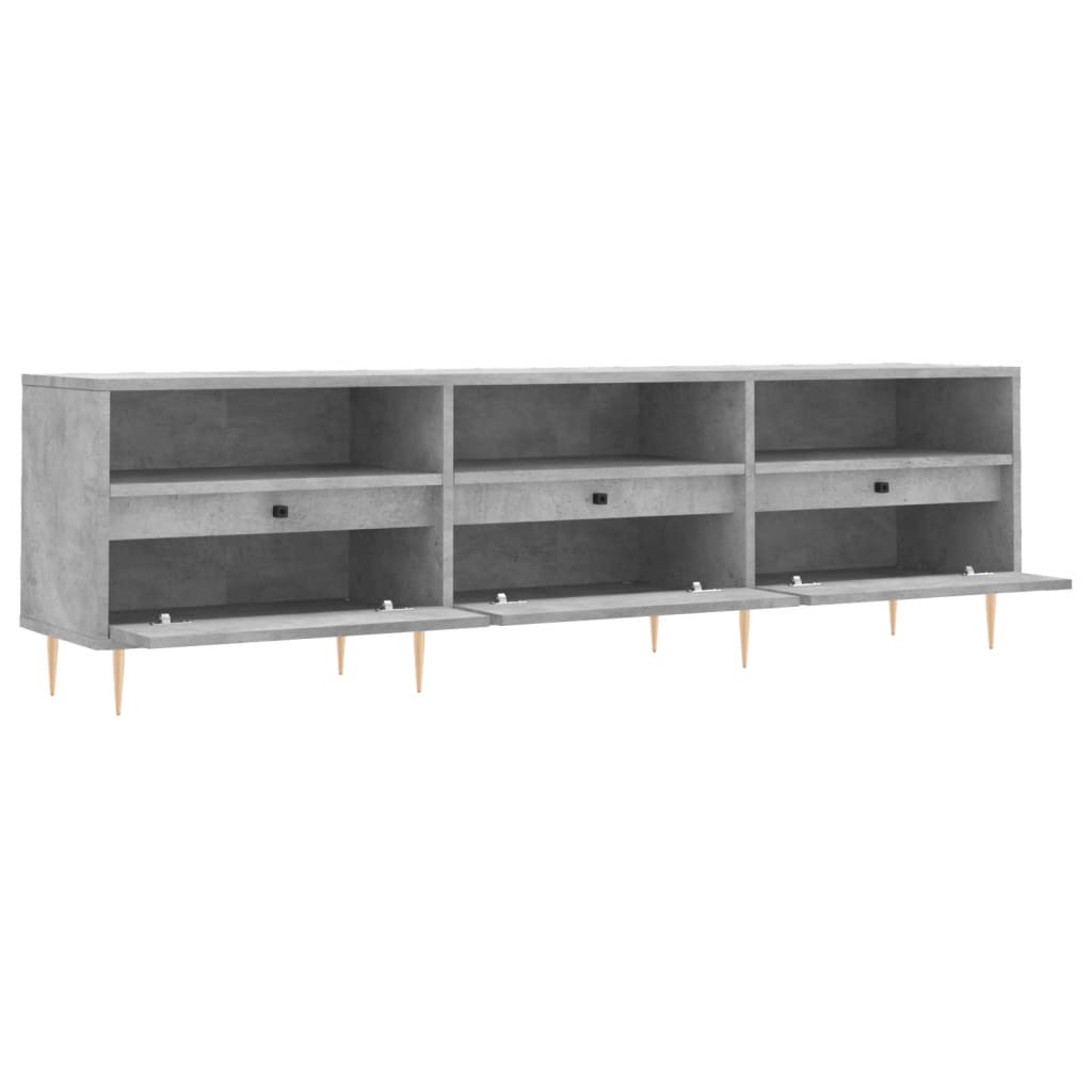 TV Cabinet Concrete Grey 150x30x44.5 cm Engineered Wood